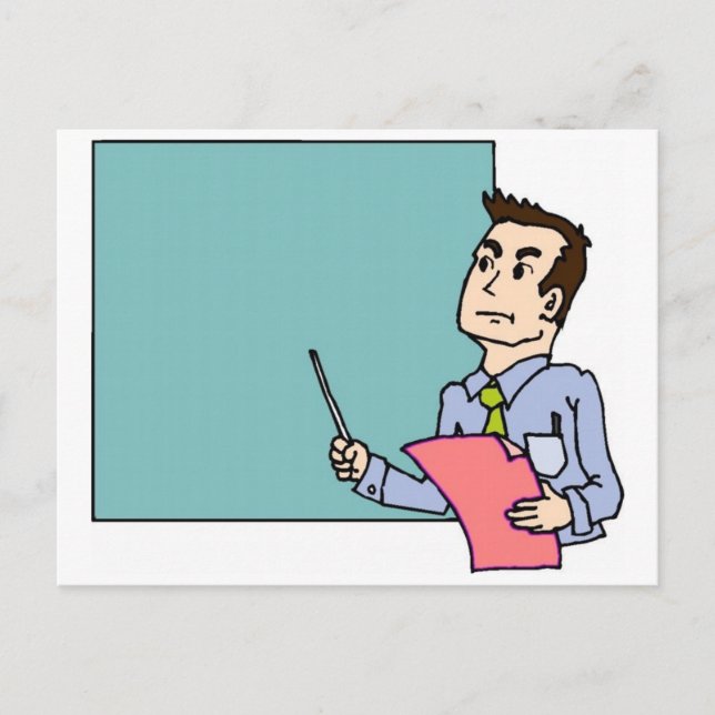 Carte Postale Professeur Au Tableau Noir (Devant)