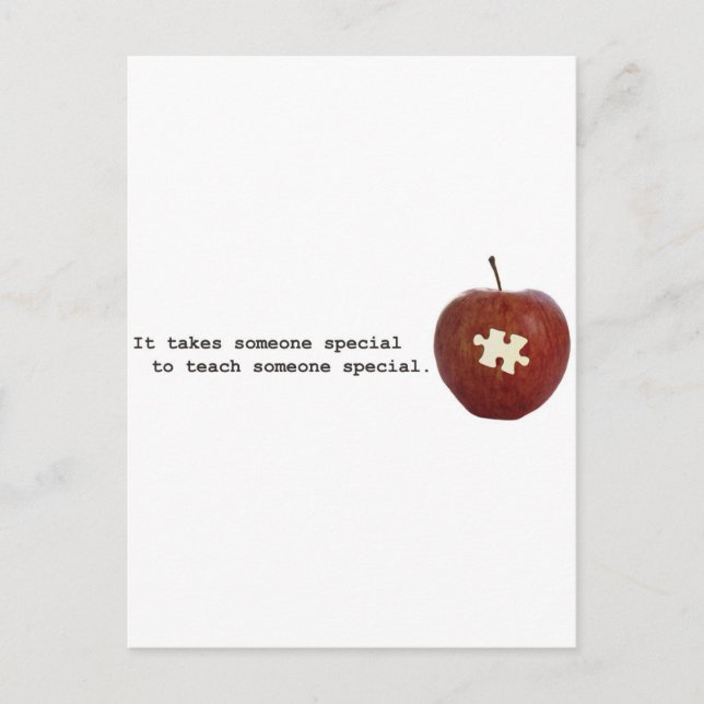 Carte Postale Professeur d'autisme (Devant)