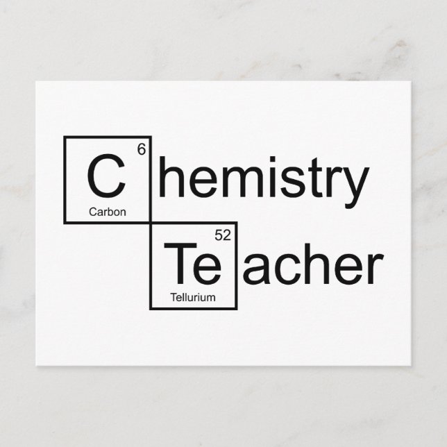Carte Postale Professeur de chimie (Devant)