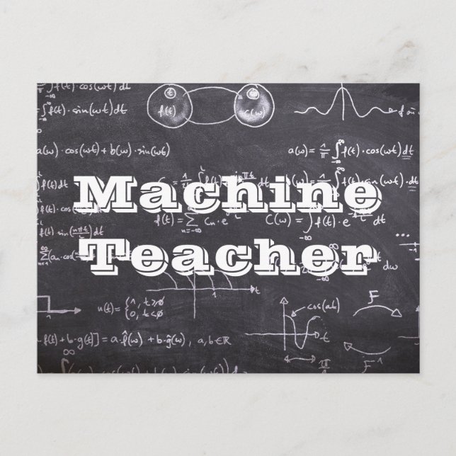 Carte Postale Professeur de machine (Devant)