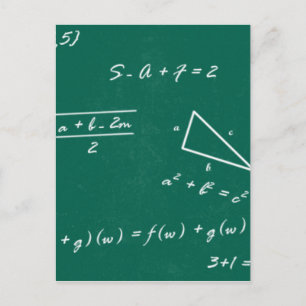 Carte Postale professeur de mathématiques algebra geek