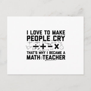 Carte Postale Professeur de mathématiques   Idée cadeau de l'éco