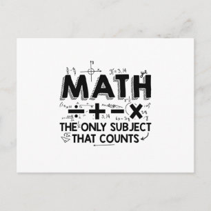Carte Postale Professeur de mathématiques   Mathématiques Cadeau
