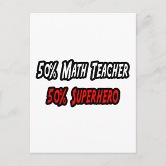 Carte Postale Professeur de mathématiques / Superhéros