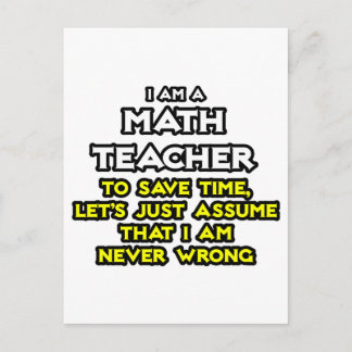 Carte Postale Professeur De Maths...Supposons Que Je Ne Me Tromp