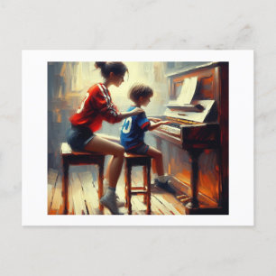Carte Postale Professeur de piano,