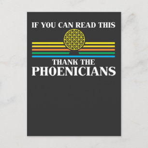Carte Postale Professeur d'histoire de Phénicie Remerciez les Ph