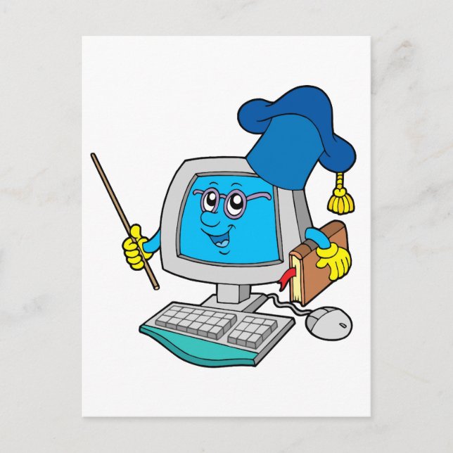 Carte Postale Professeur informatique (Devant)