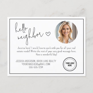 Carte Postale Professionnel Hello Voisin Immo