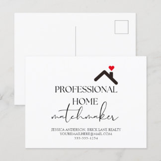 Carte Postale Professionnel Home Matchmaker Immobilier