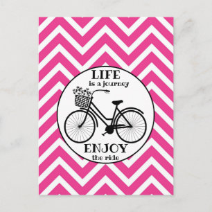 Carte Postale Profitez De La Promenade Vélo Avec Fleurs Motiva