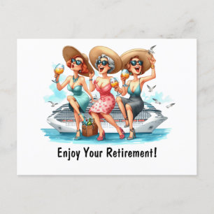 Carte Postale Profitez de la retraite Mesdames 