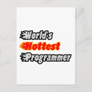 Carte Postale Programmeur le plus chaud du monde