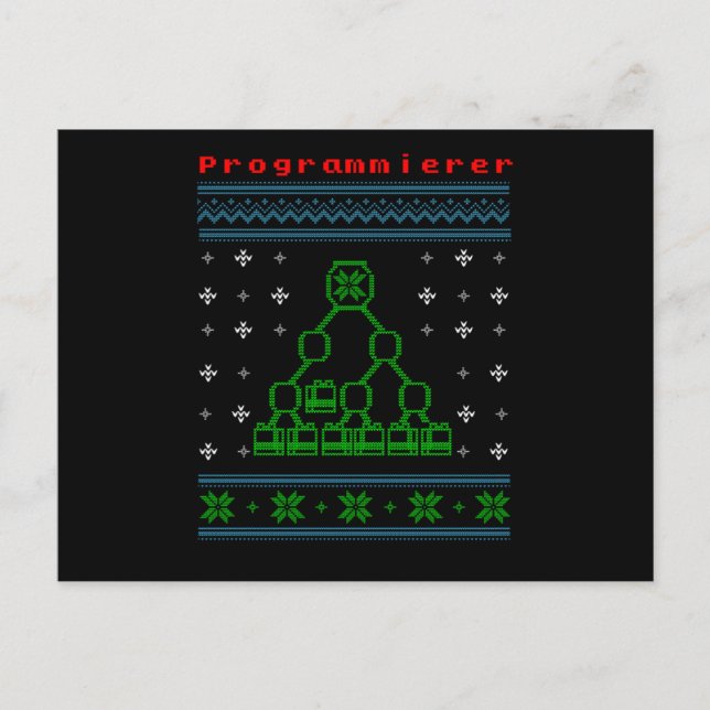 Carte Postale Programmier Ordinateur Vilain Sweater Cadeau de No (Devant)