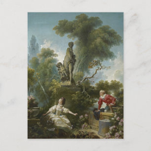 Carte Postale Progrès de l'amour : Le rendez-vous de Fragonard