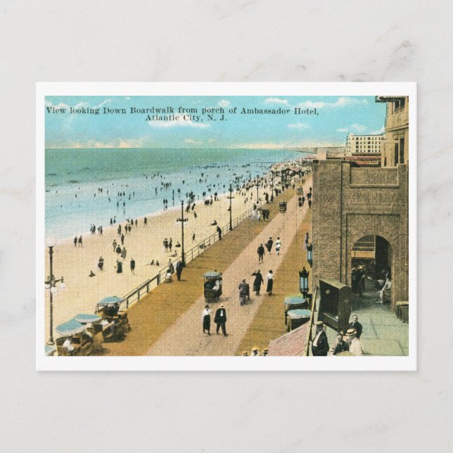 Carte Postale Promenade de The Ambassador, Atlantic City, NJ V (Devant)