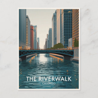 Carte Postale Promenade du Chicago Riverwalk : Vues du centre-vi