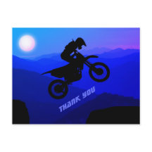 Promenade en moto cross sous la pleine lune Merci