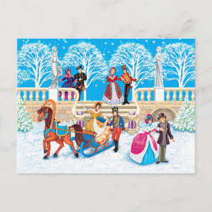 Carte Postale Promenade hivernale