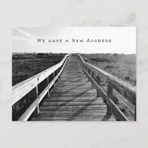 Carte Postale Promenade Noir et Blanc Nouvelle Adresse