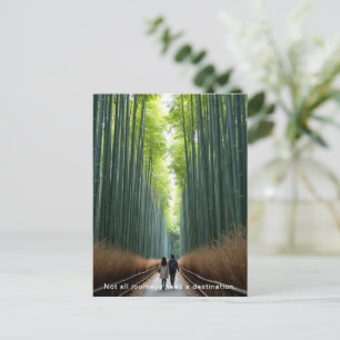 Carte Postale Promenade personnalisée dans la forêt de bambou