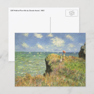 Carte Postale Promenade sur la falaise à Pourville par Claude Mo