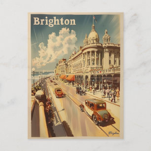 Carte Postale Promenade vintage à Sunny Brighton