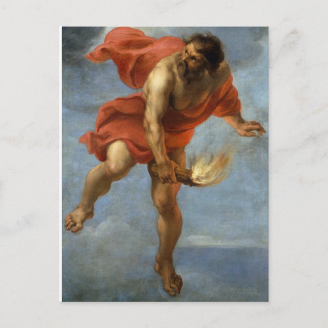 Carte Postale Prométhée prenant feu (Devant)