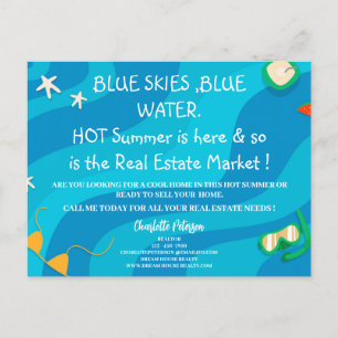 Carte Postale Promotion de la vente immobilière d'été