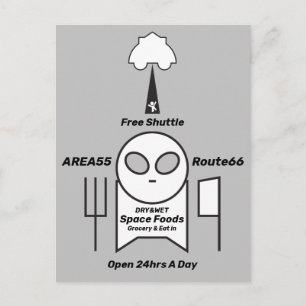 Carte Postale Promotion des aliments spatiaux