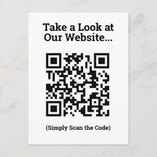 Carte Postale Promotion du site Web par QR Code Design