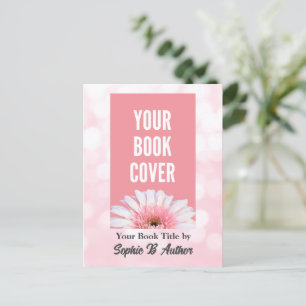 Carte postale Promotion Livre rose personnalisée p