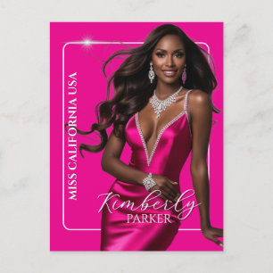 Carte postale promotionnelle de concours de beauté