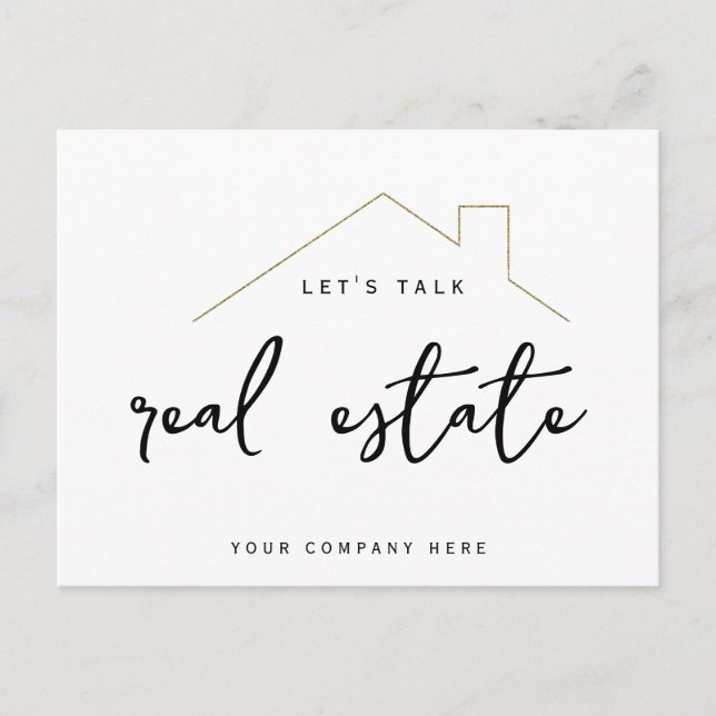 Carte Postale Promotionnels Parlons Immobilier Gold House (Devant)