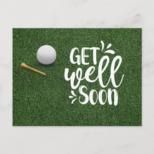 Carte Postale Prompt rétablissement Golfeur avec deux balles de  (Devant)