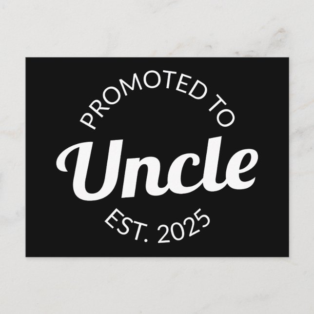 Carte Postale Promu À Oncle Est. 2025 I (Devant)