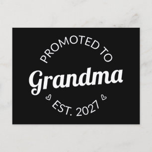Carte Postale Promue Grand-mère dès 2027 Nouvelle Mamie Je