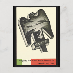 Carte Postale Propagande Mussolini