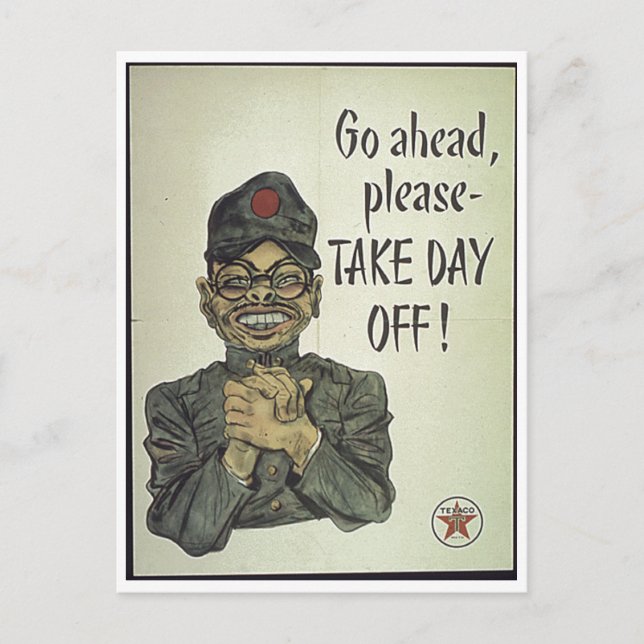 Carte Postale Propagation anti-japonaise : un jour de congé (Devant)