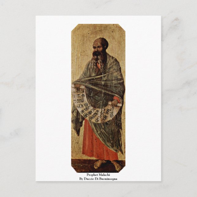 Carte Postale Prophète Malachi Par Duccio Di Buoninsegna (Devant)