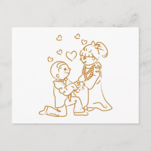 Carte Postale Proposer Sur Un Genou