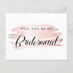 Carte Postale Proposition Chic Blush Pink Strot Bridesmaid