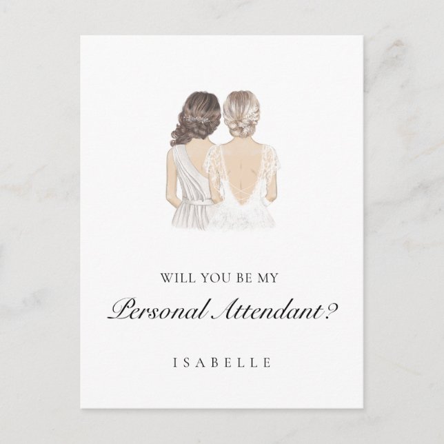 Carte postale Proposition d'agent personnel dessin (Devant)