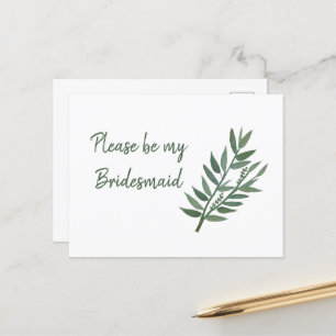 Carte Postale Proposition d'une servante botanique de verdure si