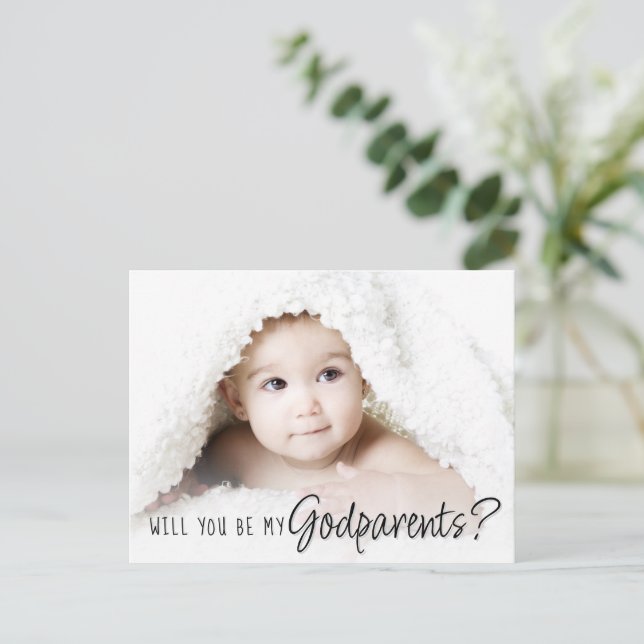 Carte Postale Proposition parent | Simple Script classique 2 pho (Debout devant)