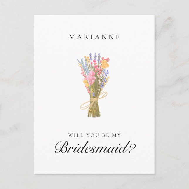 Carte Postale Proposition simple d'aide d'Fleur sauvage (Devant)