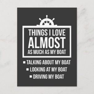 Carte Postale Propriétaire de bateau drôle Humour Bateau Capitai