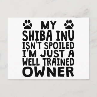 Carte Postale Propriétaire de Shiba Inu bien formé