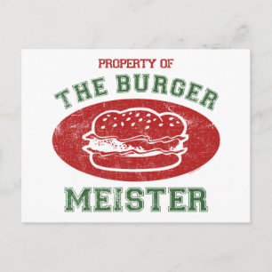 Carte Postale Propriété de Burger Meister