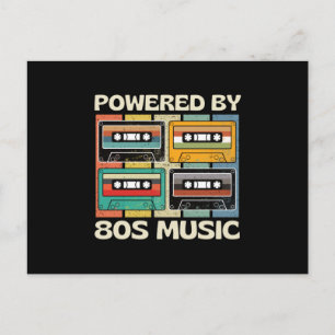 Carte Postale Propulsé Par Les Années 80 Musique Cassette Retro